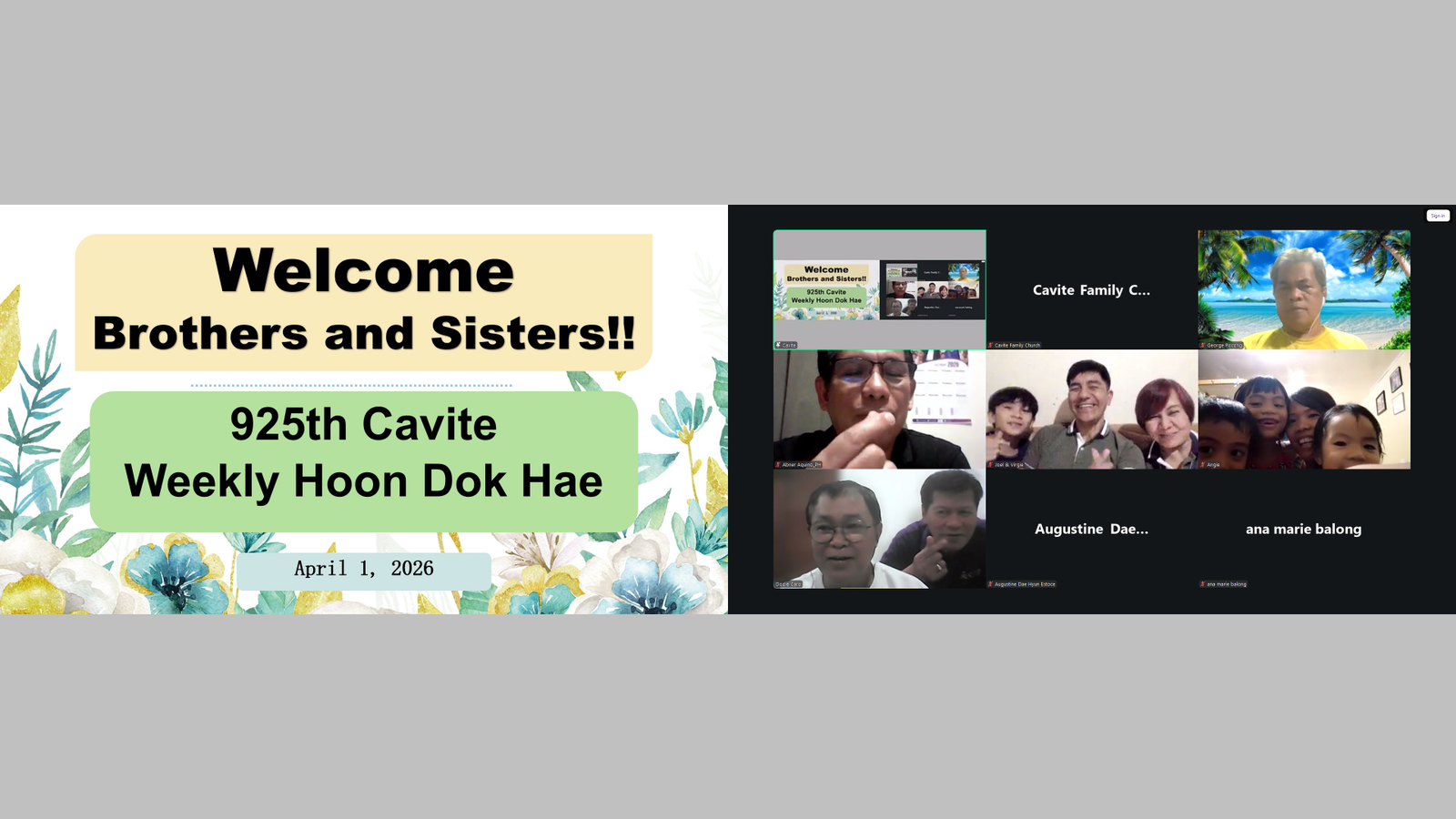 Featured image for “Philippines – 925th Weekly Wednesday Hoon Dok Hae”