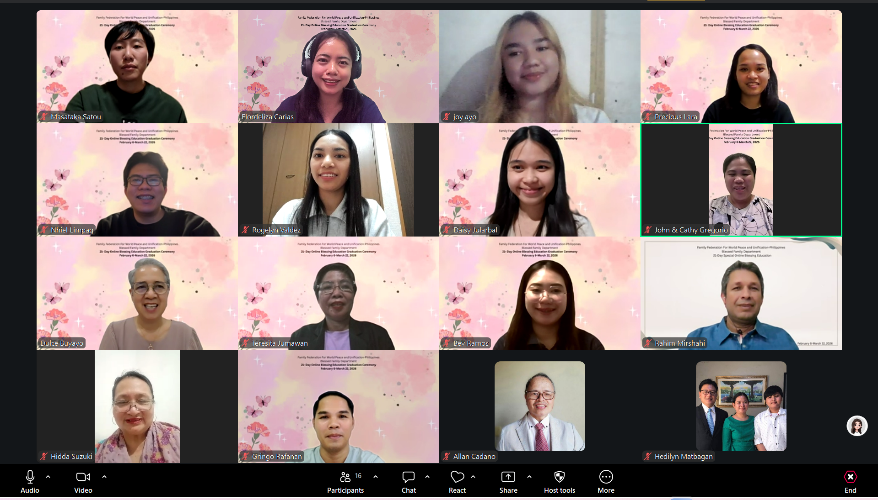 Featured image for “Philippines – 21-Day Special Online Blessing Education Graduation Ceremony”